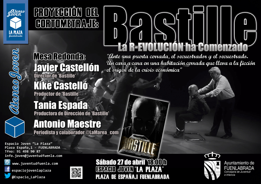 Proyección del cortometraje "Bastille", en el Espacio Joven "La Plaza"