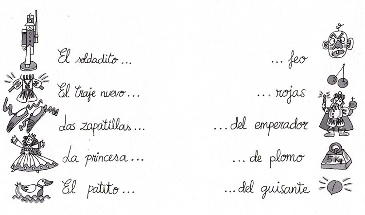 Une los títulos de los cuentos