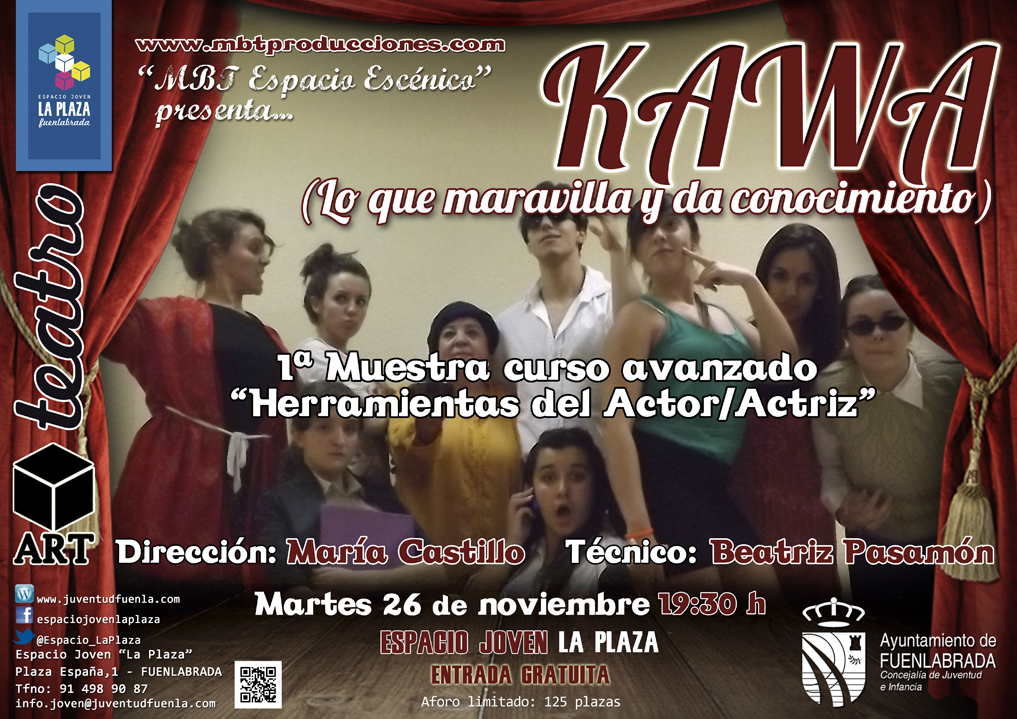 1ª Muestra curso avanzado "Herramientas del Actor/Actriz". Teatro gratuito en el Espacio Joven "La Plaza"