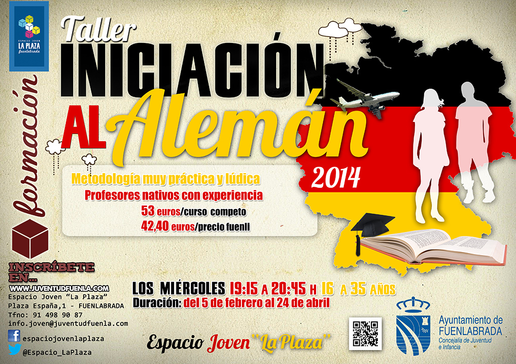 Taller de iniciación al alemán. En el Espacio Joven "La Plaza" de la Concejalía de Juventud e Infancia