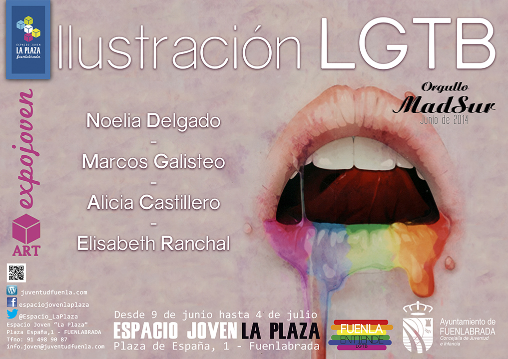 Exposición de ilustraciones de temática LGTB. En el Espacio Joven "La Plaza"